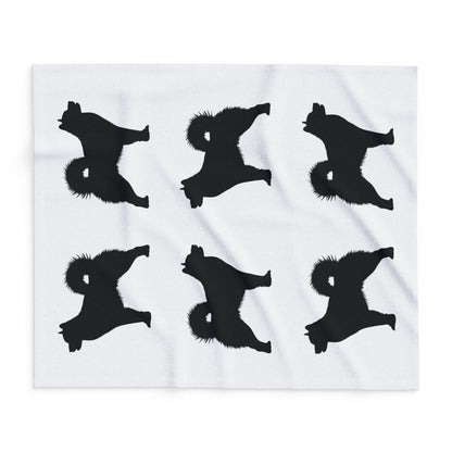 Malamute Silhouette Arctic Fleece Blanket