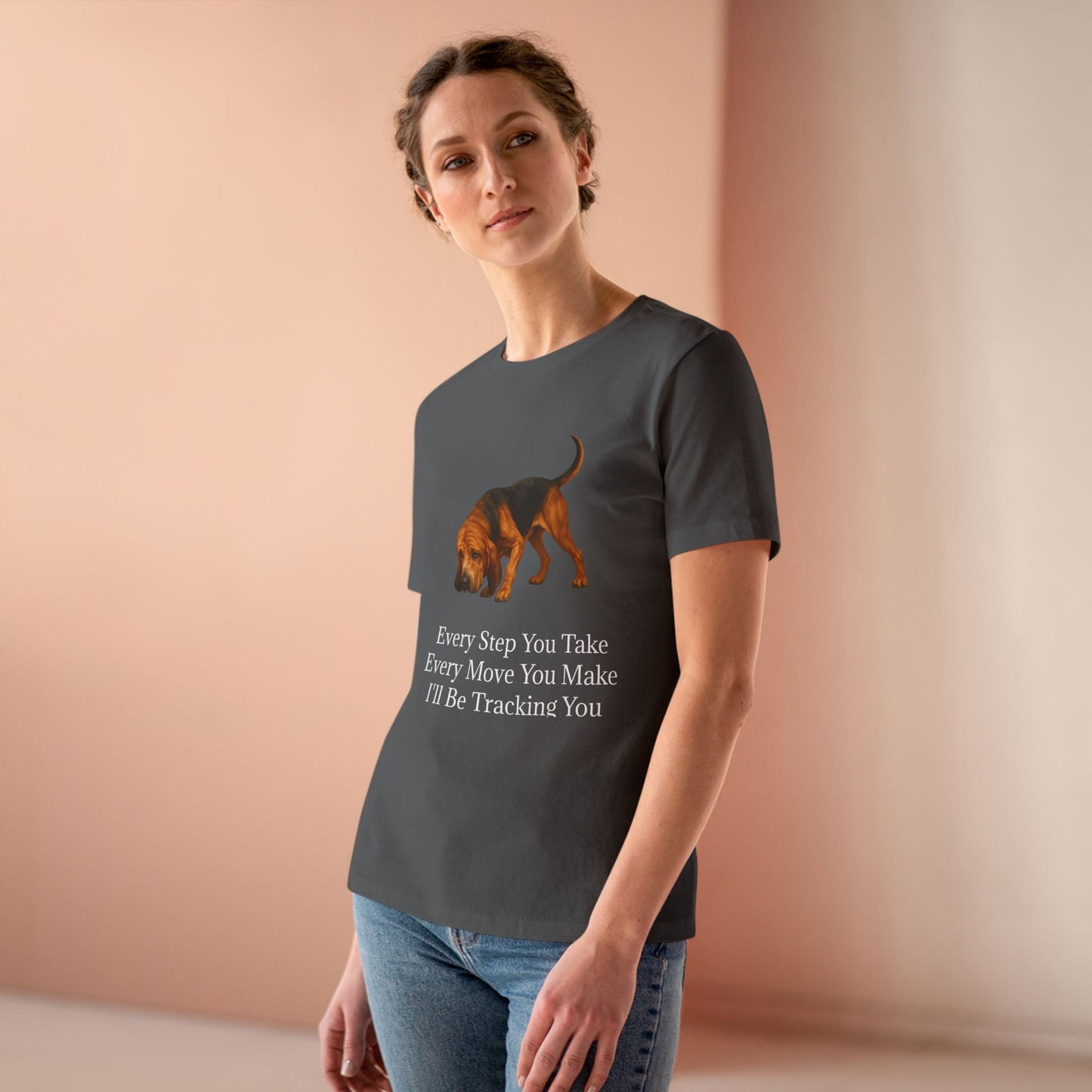Tracking You Women's Short Sleeve Crewneck Tee