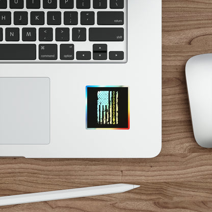 Thin Yellow Line Holographic Sticker