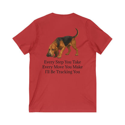 Tracking You Unisex Short Sleeve V-Neck Tee