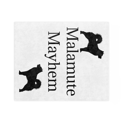 Malamute Mayhem Velveteen Microfiber Blanket