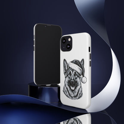 Santa Paws German Shepherd iPhone Case