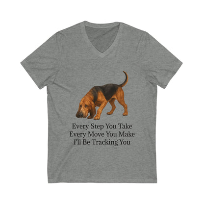 Tracking You Unisex Short Sleeve V-Neck Tee