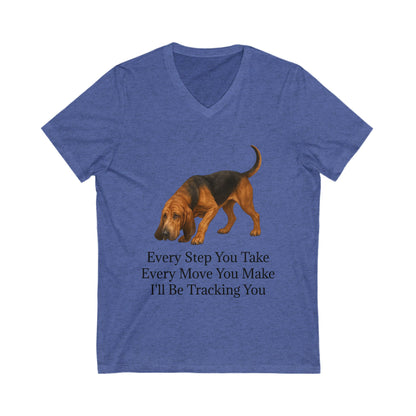 Tracking You Unisex Short Sleeve V-Neck Tee
