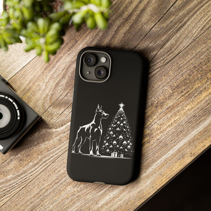 Doberman Christmas Tree iPhone Case