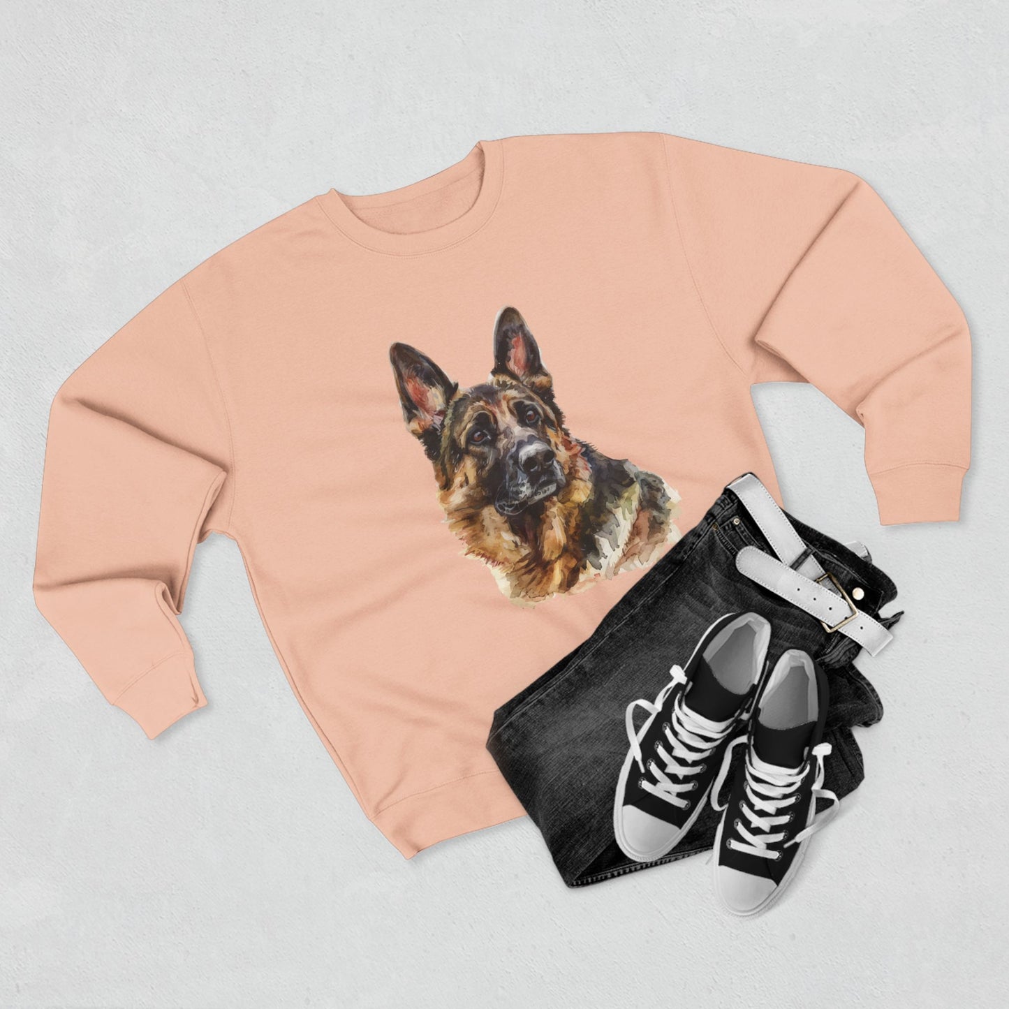 German Shepherd Head Unisex Crewneck Sweatshirt