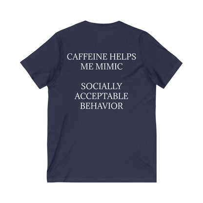 Socially Acceptable Unisex Short Sleeve V-Neck Tee