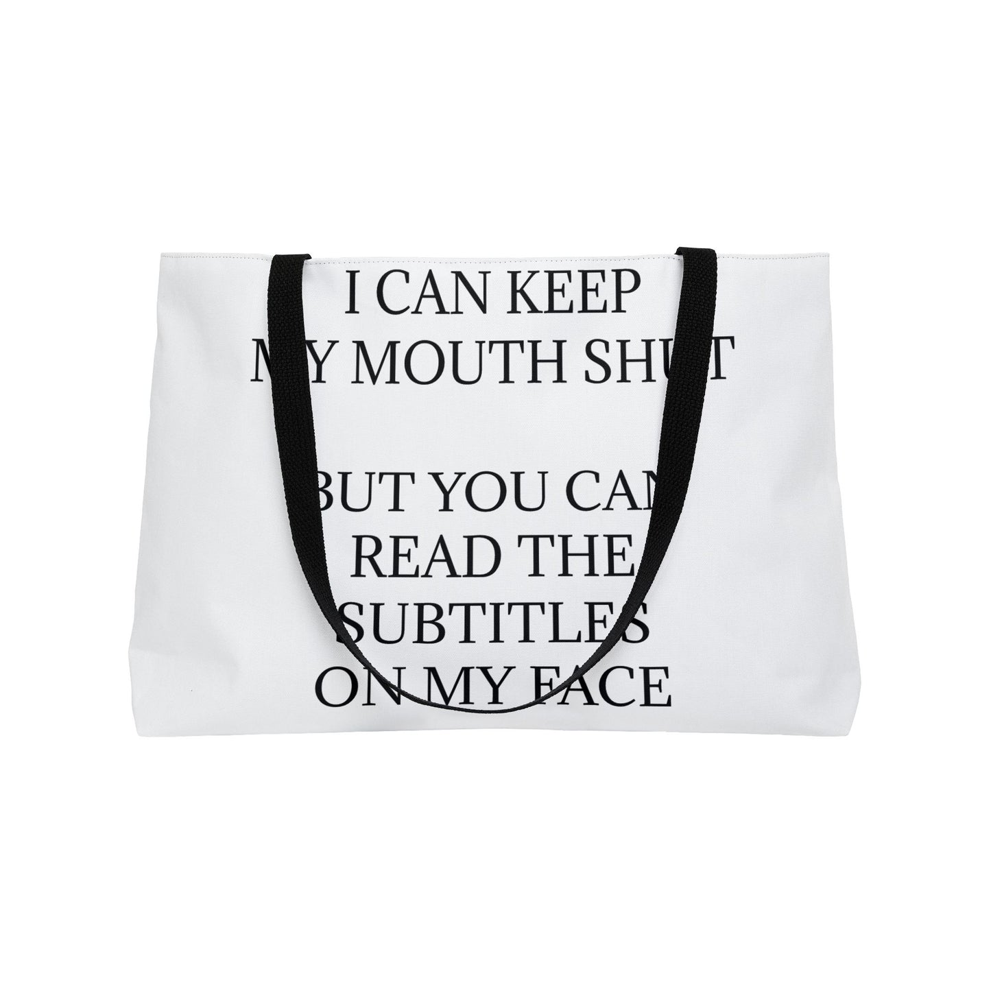 Subtitles Weekender Tote Bag