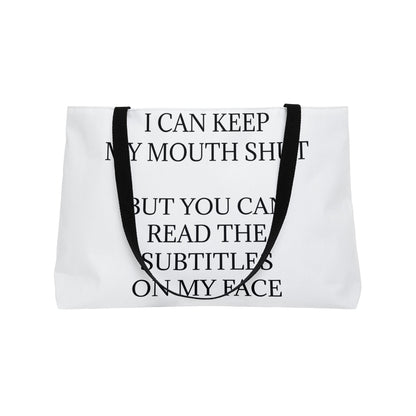 Subtitles Weekender Tote Bag