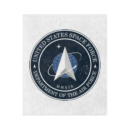 US Space Force Velveteen Microfiber Blanket