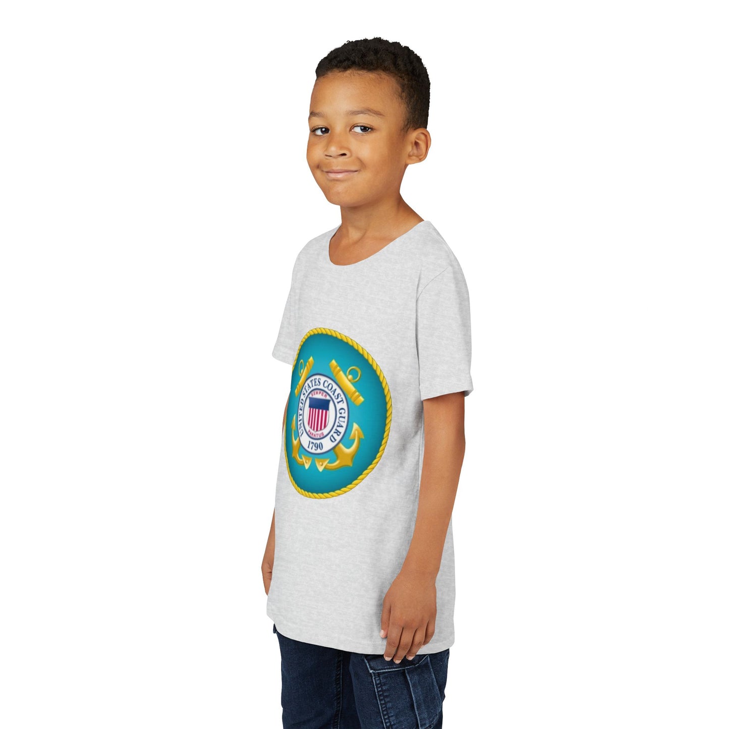 US Coast Guard Youth Unisex Short Sleeve Crewneck Tee