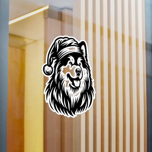 Santa Paws Malamute Vinyl Decal