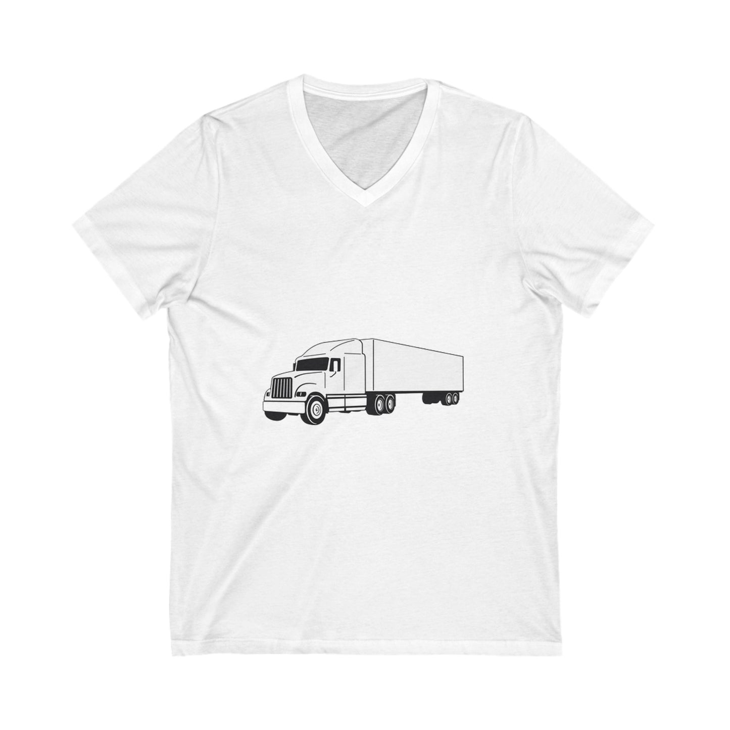 Semi Truck Unisex Short Sleeve V-Neck Tee