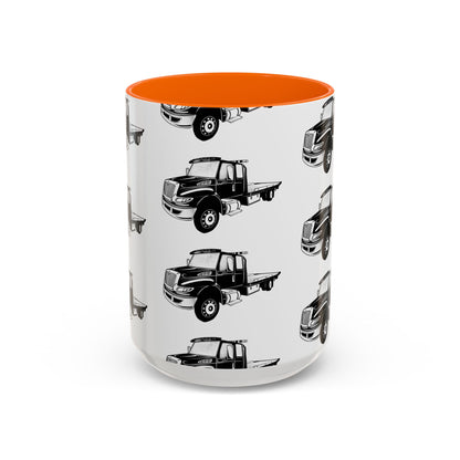 Flatbed Tow Truck 2-Tone Coffee Mug