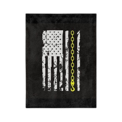 Thin Yellow Line Velveteen Microfiber Blanket