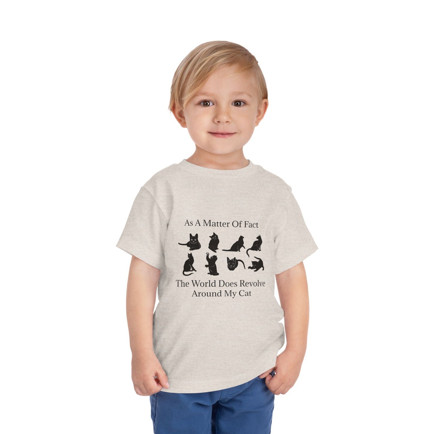 Matter Of Fact Cat Toddler Unisex Short Sleeve Crewneck Tee