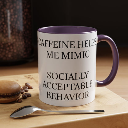 Socially Acceptable 2-Tone Coffee Mug