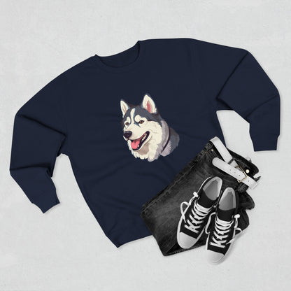 Malamute Head Unisex Crewneck Sweatshirt