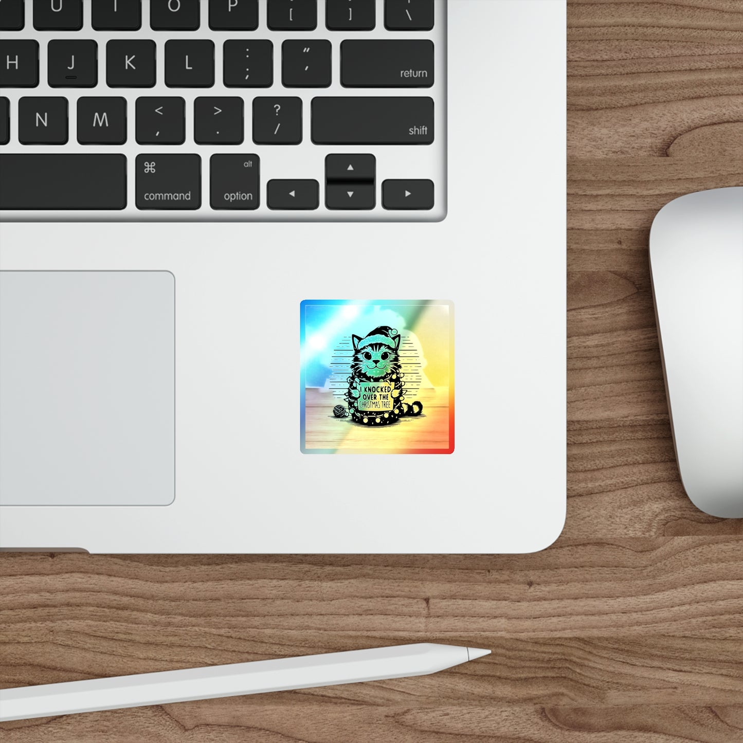 Naughty Cat Holographic Sticker