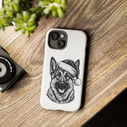 Santa Paws German Shepherd iPhone Case