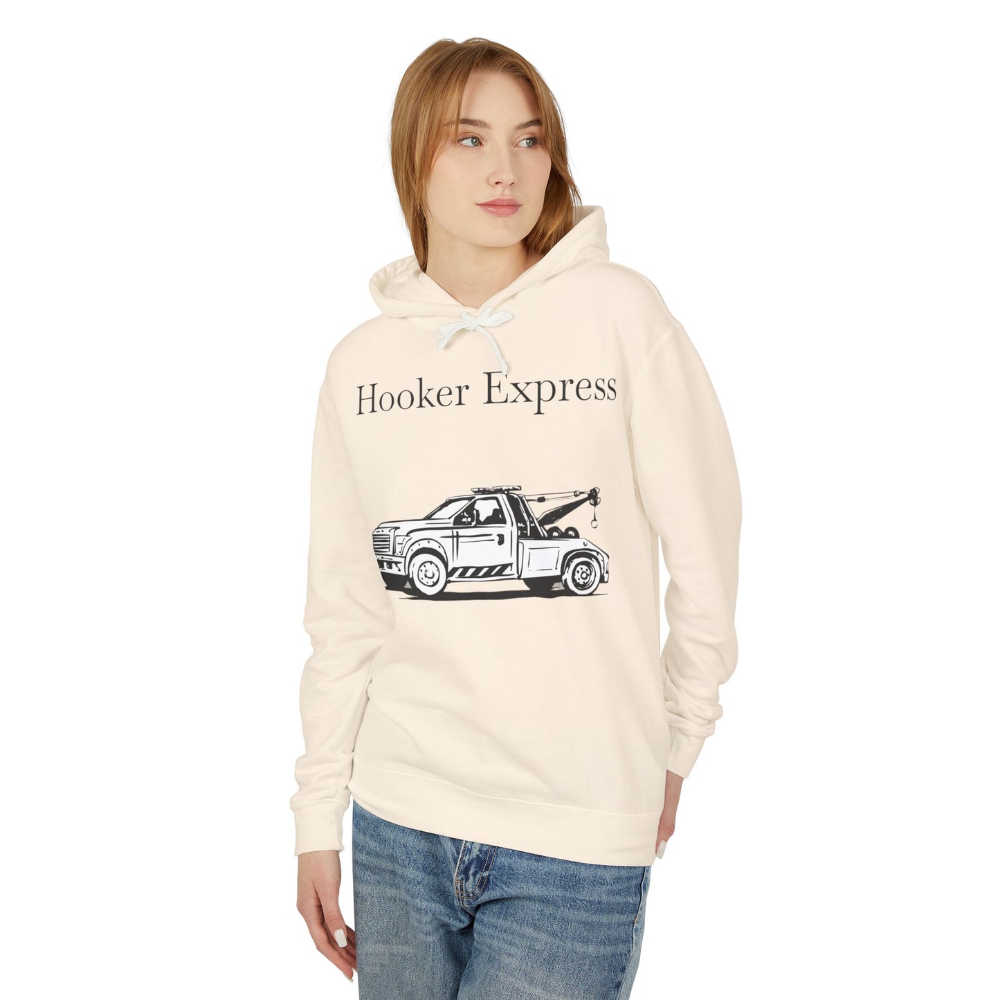 H**ker Express Wheel Lift Tow Truck Unisex Lightweight Hoodie