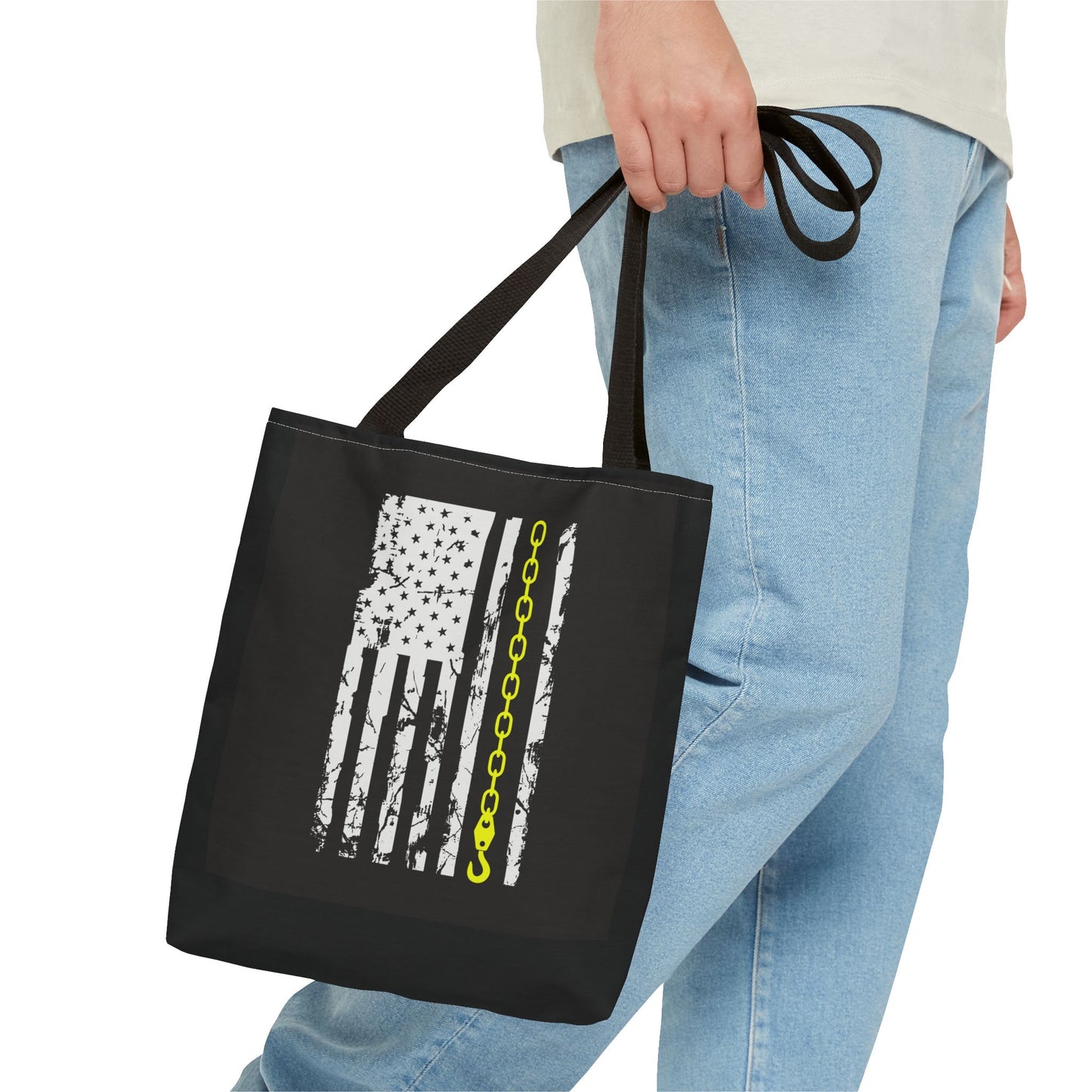 Thin Yellow Line Tote Bag
