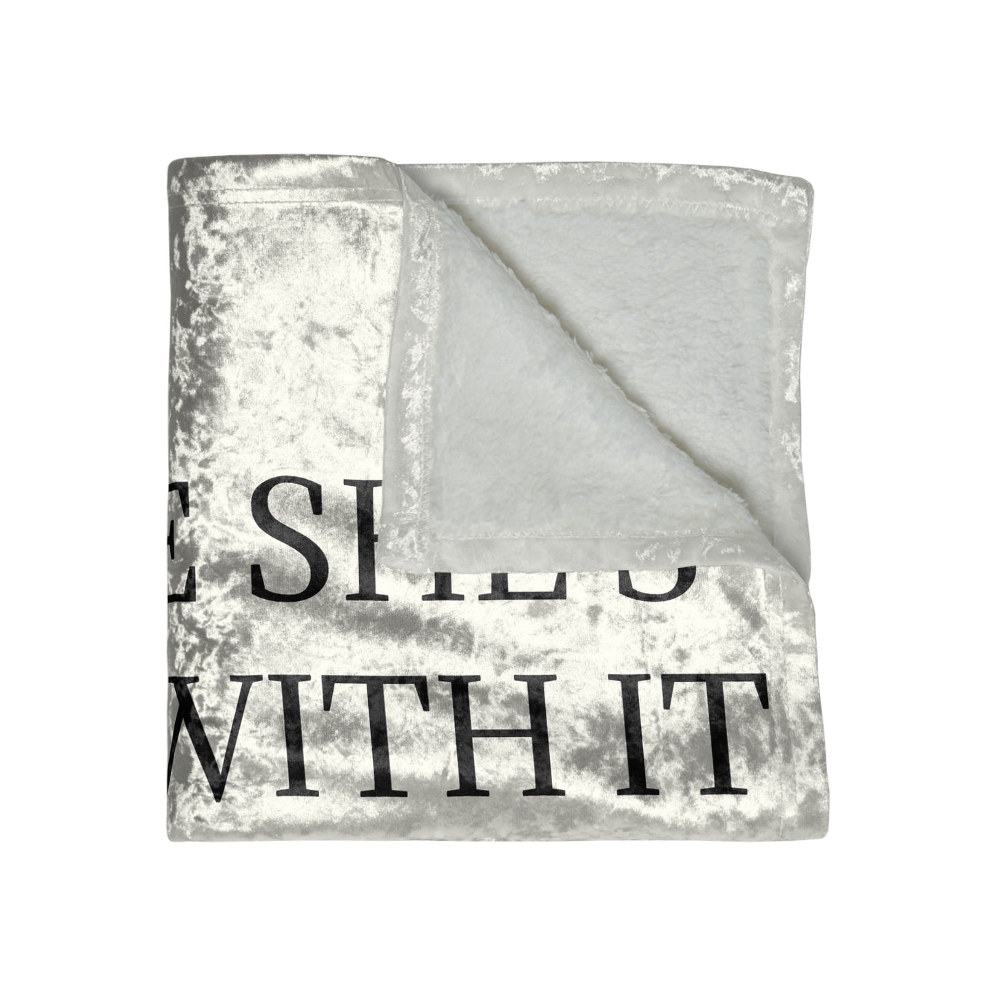 Born With It Crushed Velvet Blanket