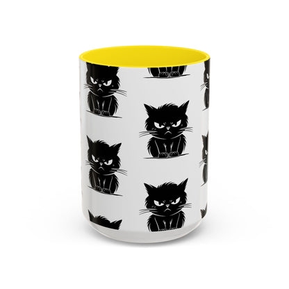 Angry Cat 2-Tone Coffee Mug
