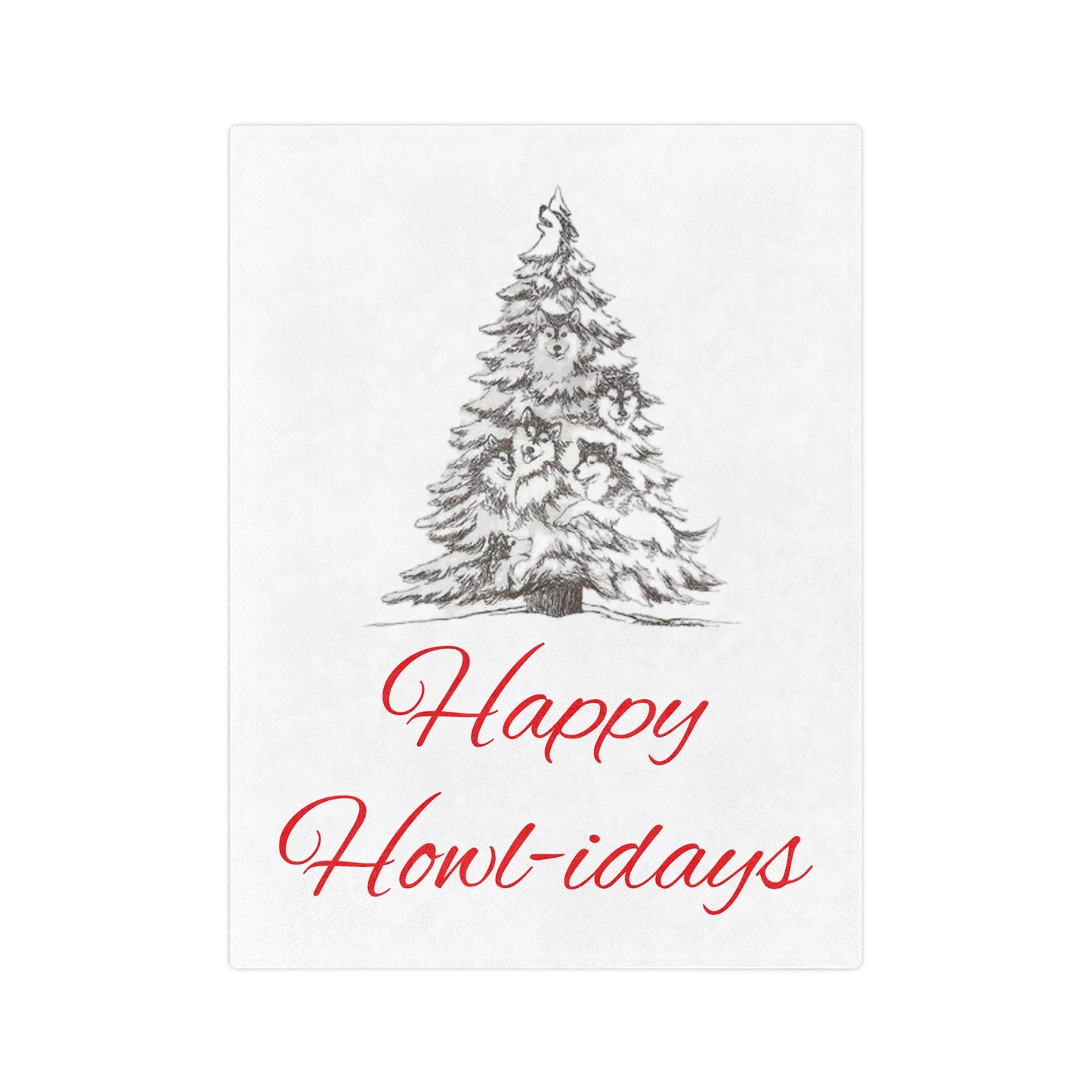 Happy Howl-idays Velveteen Microfiber Blanket