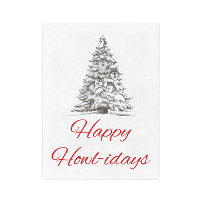 Happy Howl-idays Velveteen Microfiber Blanket