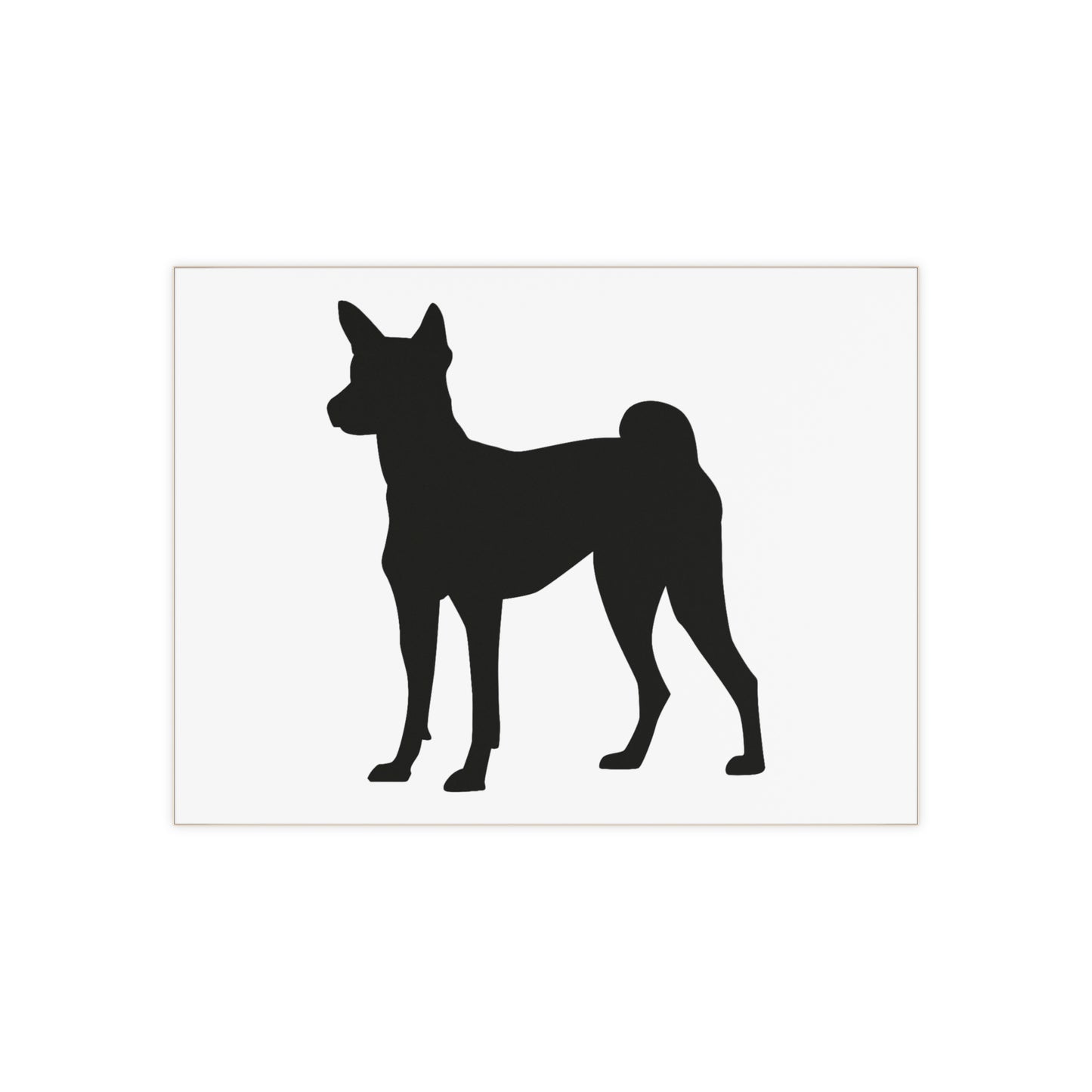 Basenji Silhouette Ceramic Photo Tile