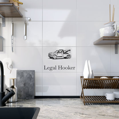 Legal H**ker  Wheel Lift Tow Truck Ceramic Photo Tile