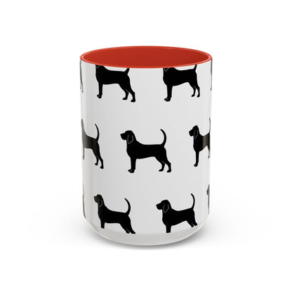 Bloodhound Silhouette 2-Tone Coffee Mug