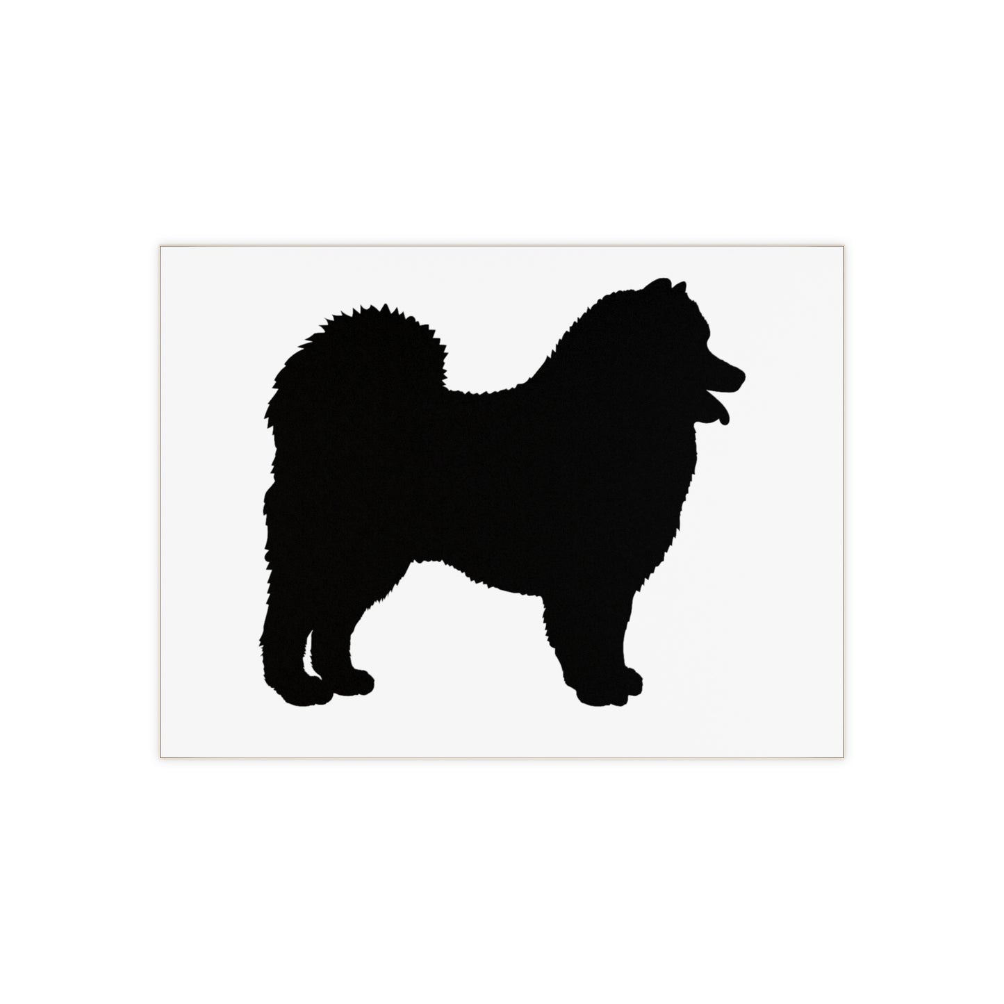 Samoyed Silhouette Ceramic Photo Tile