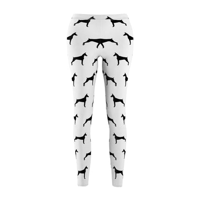 Doberman Silhouette Women's Ankle Leggings