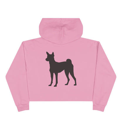 Basenji Silhouette Women's Crop Hoodie
