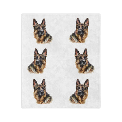 German Shepherd Head Velveteen Microfiber Blanket