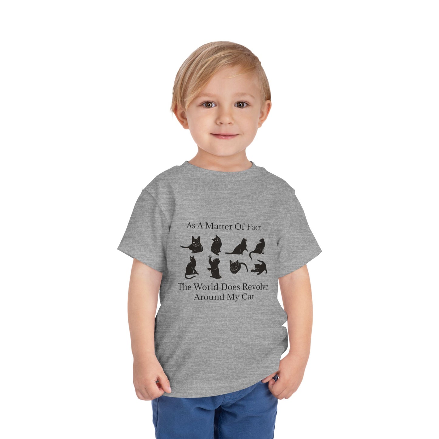 Matter Of Fact Cat Toddler Unisex Short Sleeve Crewneck Tee