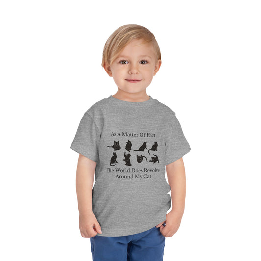 Matter Of Fact Cat Toddler Unisex Short Sleeve Crewneck Tee