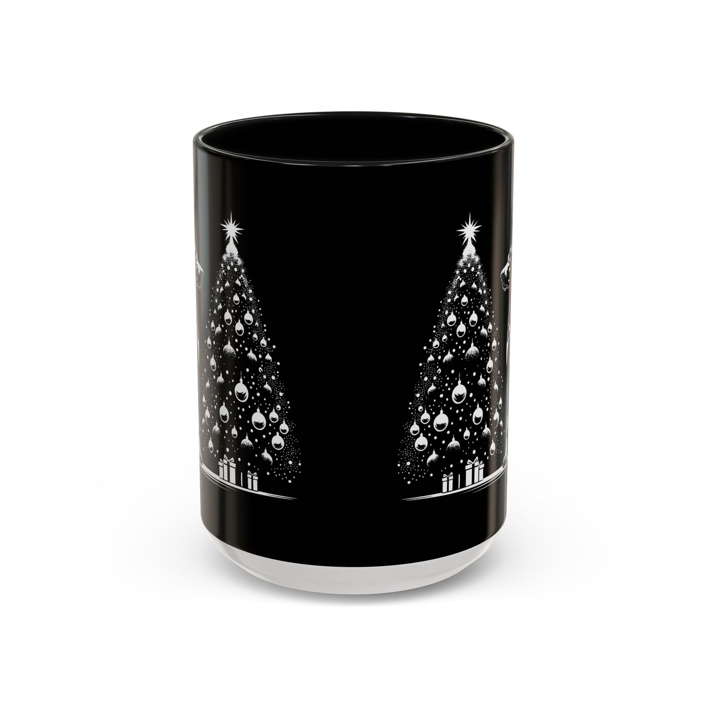 Doberman Christmas Tree 2-Tone Coffee Mug