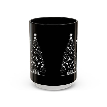 Doberman Christmas Tree 2-Tone Coffee Mug