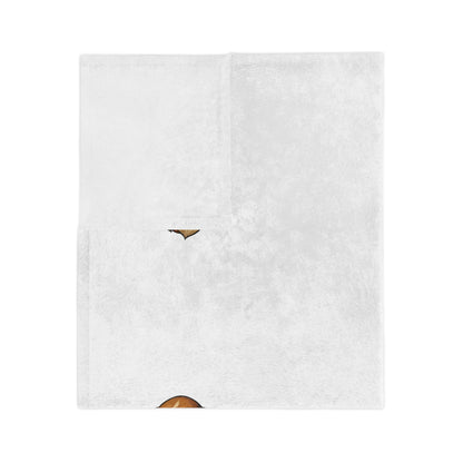 Basset Hound Head Velveteen Microfiber Blanket