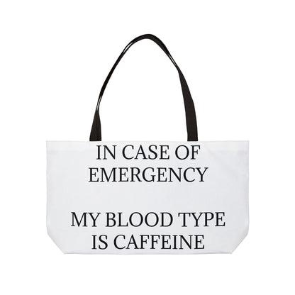 Blood Type Weekender Tote Bag