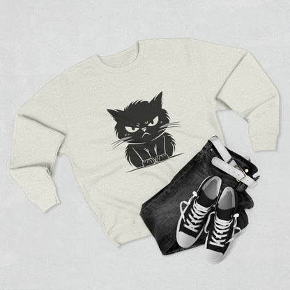Angry Cat Unisex Crewneck Sweatshirt
