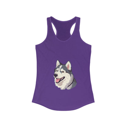 Malamute Head Women's Racerback Tank