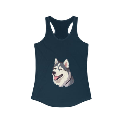 Malamute Head Women's Racerback Tank