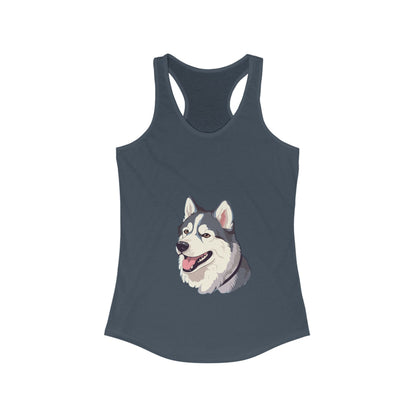Malamute Head Women's Racerback Tank