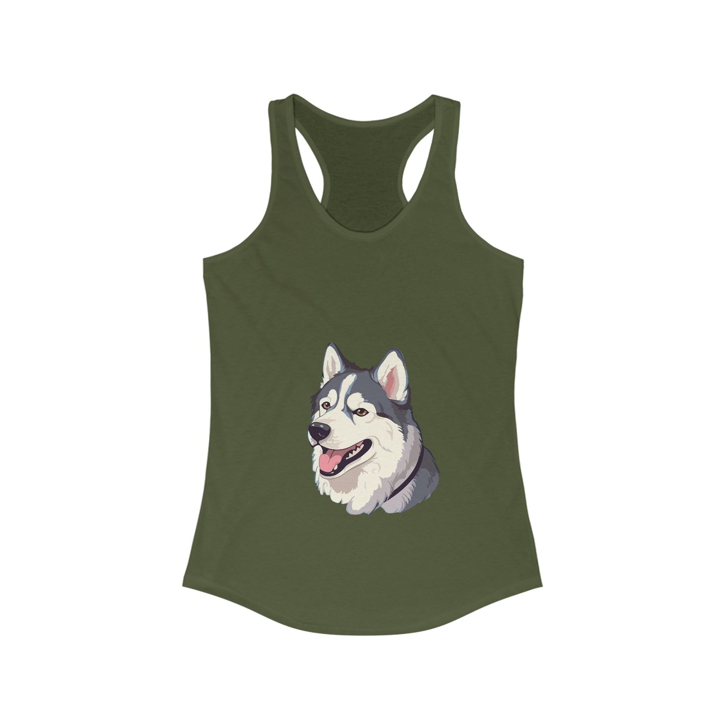 Malamute Head Women's Racerback Tank