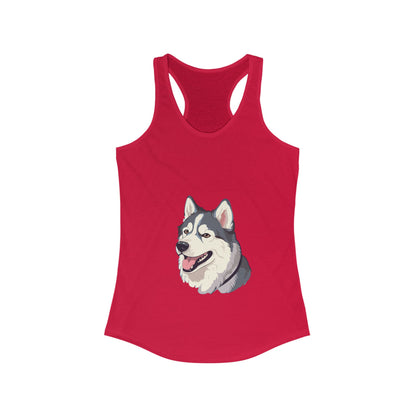 Malamute Head Women's Racerback Tank
