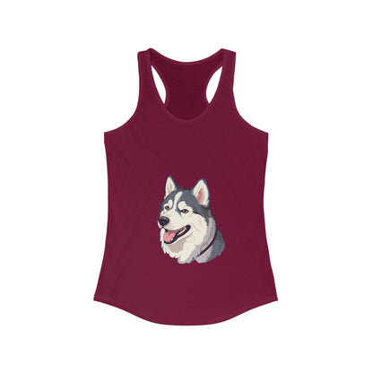 Malamute Head Women's Racerback Tank